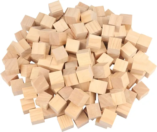 Miniatura 13 de 20 paquetes de bloques de madera para manualidades, bloques de madera de pino de 2.36 pulgadas, bloques de madera de 6 x 6 x 6 cm para pintar