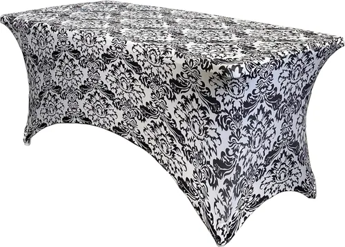 Miniatura 56 de YOUR CHAIR COVERS Mantel rectangular de elastano ajustable de 5 pies, color blanco, para decoración de bodas, eventos, patio, cubierta elástica