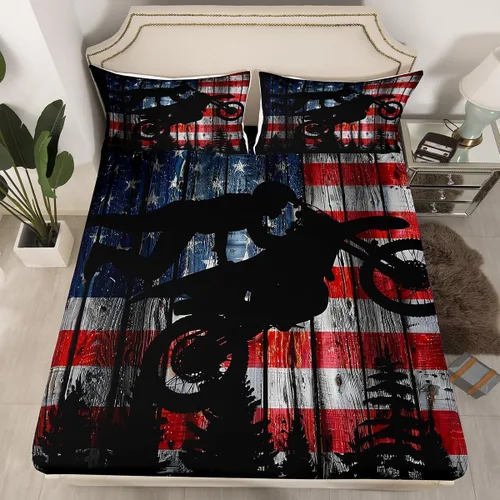 Miniatura 14 de Juego de sábanas bajeras para juegos tamaño individual, juego de ropa de cama con grafiti Lightning Strike para niños, adolescentes, decoración