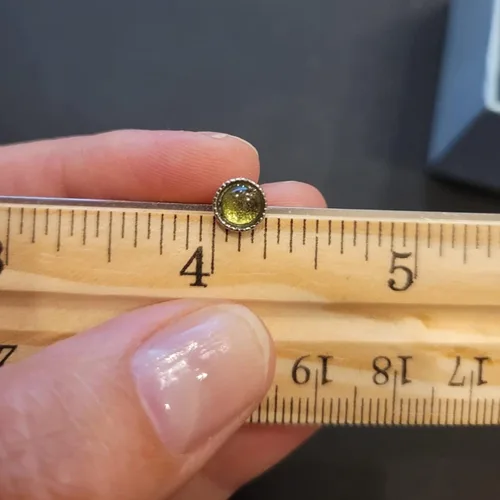 Miniatura 5 de Green Peridot Sterling Silver Studs Earrings for Her