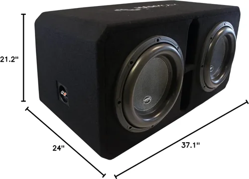 Miniatura 9 de Harmony Audio HA-ML2X12D1 - Subwoofer universal de la serie Monolith, dual de 12 pulgadas, 3000W RMS, 1 Ohm, con cajón ventilado y cargado