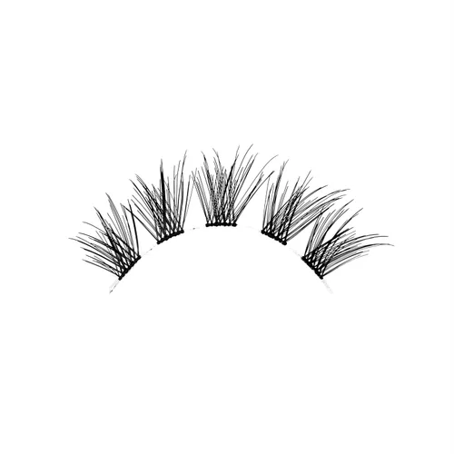 Miniatura 488 de Pooplunch - Pestañas postizas finas de visón sintético, estilo ojo de gato, naturales, cruzadas, tipo racimo, efecto 8D de volumen, tiras