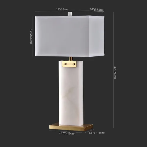 SAFAVIEH Couture Lighting Collection Morgen - Lámpara de mesa (30 pulgadas) hecha a mano, color oro/blanco alabastro