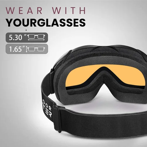 Miniatura 67 de OutdoorMaster OTG Gafas de esquí – Gafas sobre lentes para esquí y snowboard para hombres, mujeres y jóvenes – 100% de protección UV A1-vlt 46%