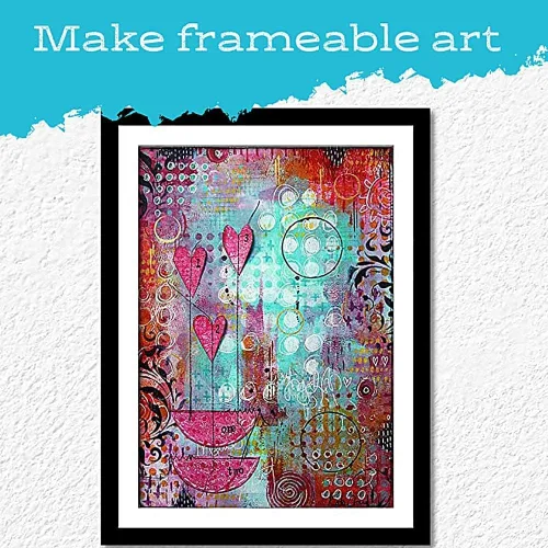 Miniatura 5 de Brayer de goma Gel Press de 4 pulgadas, para grabado, álbumes de recortes, manualidades de papel, decoración del hogar y más, azul y verde