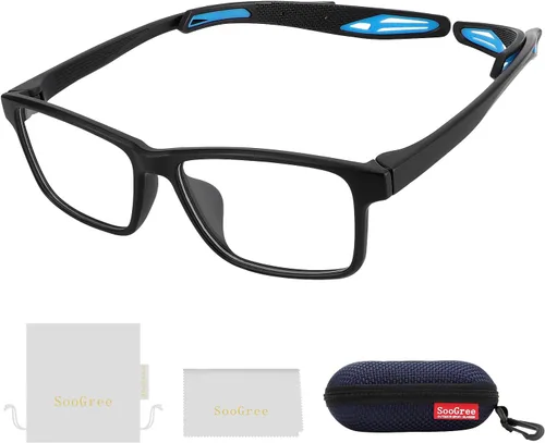 Miniatura 14 de SooGree Gafas de racquetball, gafas deportivas, gafas de seguridad para pickleball baloncesto fútbol gafas anti absorción de golpes