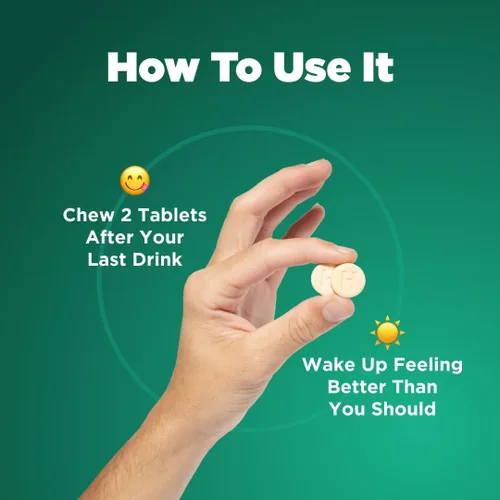 Miniatura 6 de H-PROOF The Anytime You Drink Vitamina, Salud Hepática e Inmunidad Apoyo con electrolitos, cardo mariano y vitaminas B y C – 40 tabletas masticables