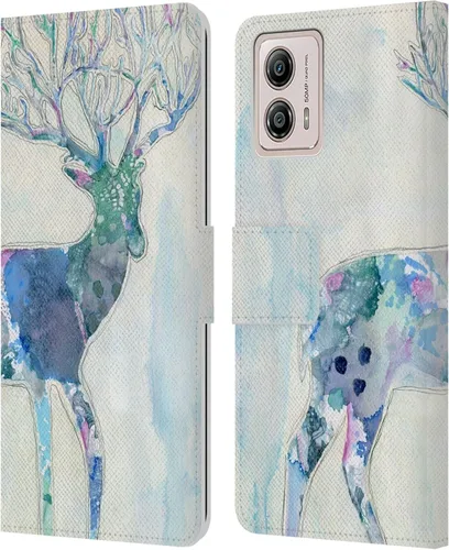 Miniatura 11 de Head Case Designs Officially Licensed Wyanne Blue Watercolour Bear Animals 2 Leather Book Wallet Case Cover Compatible with Motorola Moto G53 5G