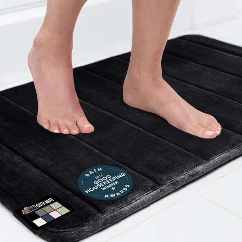 Miniatura 12 de Gorilla Grip - Alfombra de baño de espuma viscoelástica de 24 x 17 pulgadas, original, de primera calidad, suave, absorbente, gruesa, lavable a