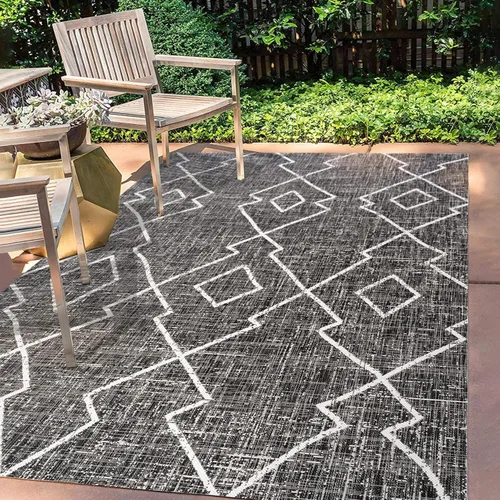 Miniatura 14 de Eyely BMS128A-28 - Alfombra tribal de Papá Noel Mónica Carwa con diseño de enrejado de diamantes para interiores y exteriores, estilo bohemio