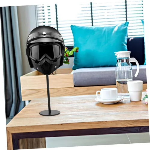 Miniatura 9 de INOOMP Estante de almacenamiento resistente para cascos, 1 unidad de montaje en pared, diseño elegante y práctico para la organización del hogar,
