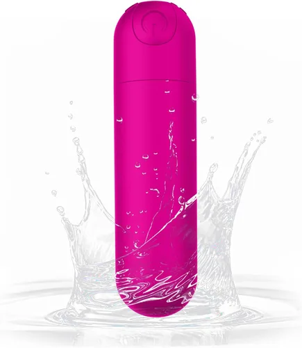 Masajeador de espalda eléctrico de mano -10 modos Mini impermeable y recargable cuello de tejido profundo de mano (rosa)