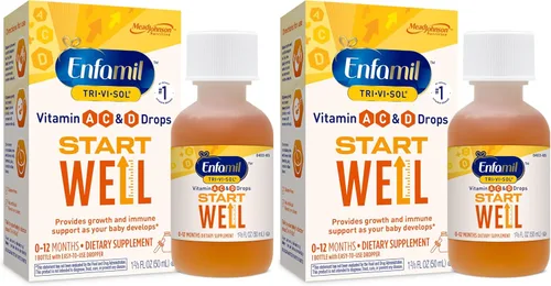 Enfamil Prenatals & Baby Vitamins Tri-Vi-Sol Vitamina A, C & D Gotas Multivitamínicas para Bebés, Apoyan el Crecimiento y la Salud Inmunológica,