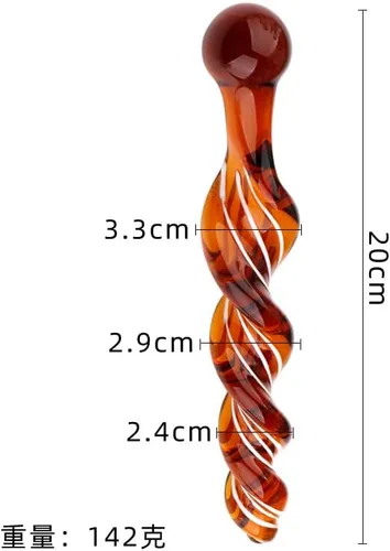 Miniatura 3 de Consoladores sedosos de rosca de cristal para ampliar el ano, palo de hada, enchufe anal. Estimulador de vagina de punto G suave, entrenamiento