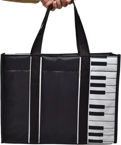 Miniatura 4 de PUNK Piano Keys Music Tote Bag With 5mm sponge Waterproof Oxford Cloth Handbag Shopping Bag with Magnetic Snaps Buckle