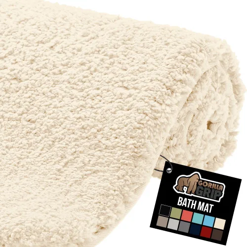 Miniatura 18 de GORILLA GRIP Alfombras de baño, ultra suaves, absorbentes, de felpa gruesa, lavables a máquina, microfibra de secado rápido, tapetes para ducha
