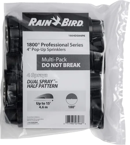 Miniatura 4 de Rain Bird 1802AP4PK - Aspersor profesional emergente, patrón ajustable de 0 a 360°, distancia de pulverización de 8 a 15 pies, altura emergente de 2