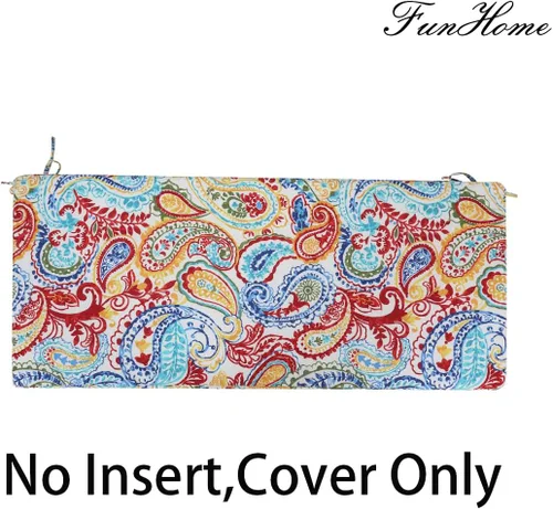 Miniatura 2 de FUNHOME Funda de cojín de banco para exteriores de 42 x 18 x 3 pulgadas, resistente al agua con cremallera y lazos, funda resistente a la Phoenix
