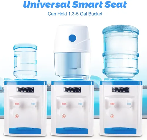Miniatura 2 de Despachador de agua de carga superior eléctrico, dispensador de agua fría y caliente para botellas de 1 a 5 galones, enfriador de agua de mostrador