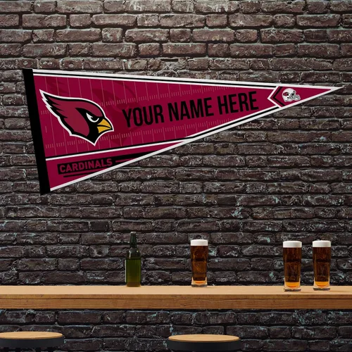 Miniatura 2 de Rico Industries NFL Football Arizona Cardinals - Banderín de fieltro suave personalizado de 12 x 30 pulgadas, EZ para colgar