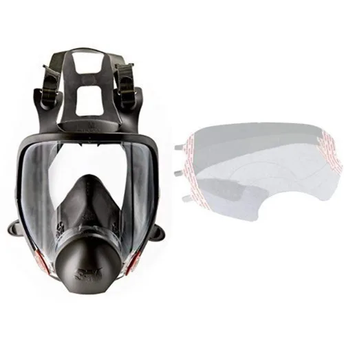 3M Respirador reutilizable de cara completa 6800, protección respiratoria, mediano (paquete de 1) y cubierta facial 6885/07142(AAD), accesorio de