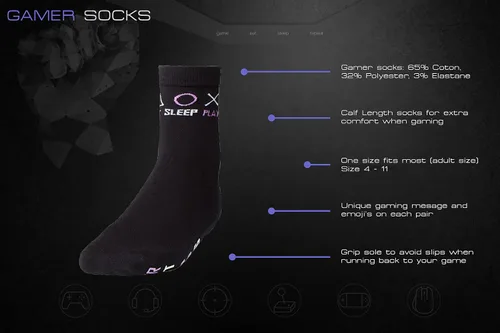 Miniatura 6 de Gamer - Calcetines Do Not Disturb, calcetines geniales para juegos y regalos novedosos de Navidad, calcetines de videojuegos locos