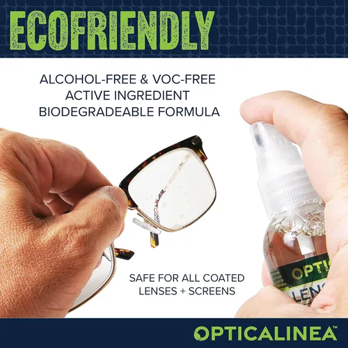 Miniatura 3 de ECOFRIENDLY Spray de limpieza de lentes y pantallas, limpiador de lentes sin alcohol para lentes, gafas de sol, gafas, pantallas, lentes ópticas