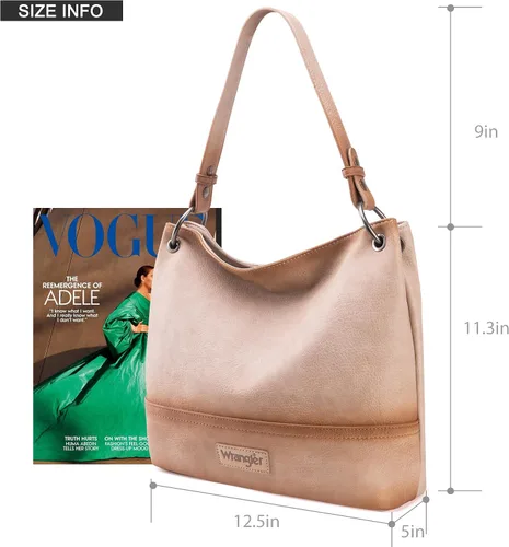 Miniatura 7 de Wrangler Hobo Bags for Women Vegan Leather Top Handle Shoulder Purses and Handbags