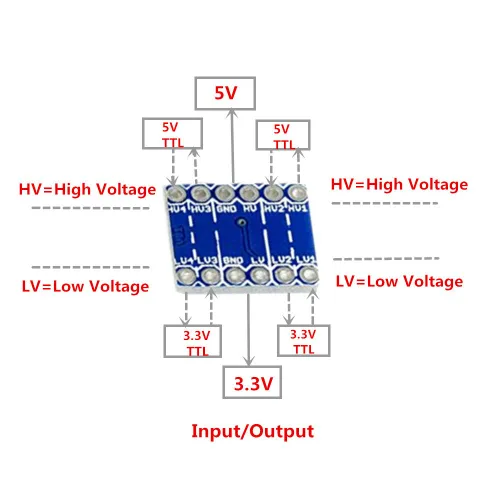 Miniatura 4 de Convertidor de nivel lógico IIC I2C, módulo bidireccional de 3,3 V a 5 V para Arduino (paquete de 10)