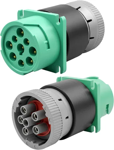J1939 9 Pin hembra a J1708 6 Pin macho OBD2 adaptador de diagnóstico apto para tipo 2 9pin J1939 a 6pin J1708 Convertir al puerto Obd2 de ELD u