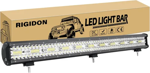 Miniatura 15 de RIGIDON 2 Piezas Luces Antiniebla LED de 4 Pulgadas 10cm 60W, Combo de Focos de Inundación de Triple Fila 8D 6000LM Luces de Trabajo LED, 12V 24V