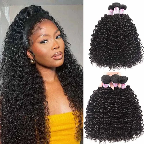 Miniatura 10 de Beauty Forever #33B - Extensiones de cabello humano rizado color marrón rojizo Jerry de 8 pulgadas, cabello humano virgen brasileño Remy