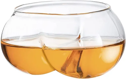 Deez Nuts - Juego de 2 vasos de vino y whisky con texto en inglés "I love Butts, pareja taza, regalo para ella, regalo para él, perfecto para