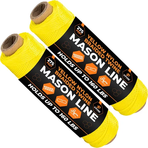 Miniatura 13 de Xpose Safety Green Mason Line String - Cuerda de nailon trenzado #18 - Línea de construcción duradera de 275 pies para herramientas de mampostería