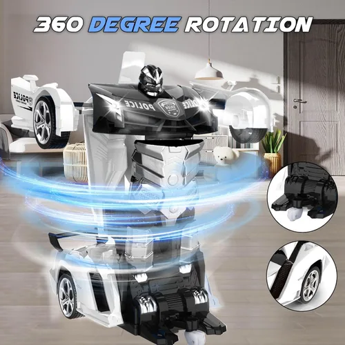 Miniatura 5 de Auto a control remoto transformable - Autos RC, transformación con un botón, rotación de 360°, derrape, 2.4GHz 1:18 escala, regalo para niños de 4-6