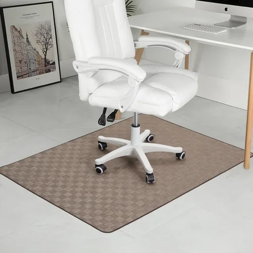 Miniatura 14 de Alfombrilla para Silla para Piso de Madera Dura y Baldosas, 47" x 60" Alfombrilla de Oficina Resistente para Sillas con Ruedas, Antideslizante, Sin
