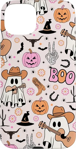 Miniatura 9 de Spooky Ghost Cowboy Cute Halloween Boo Western Retro Pastel Case for iPhone 17