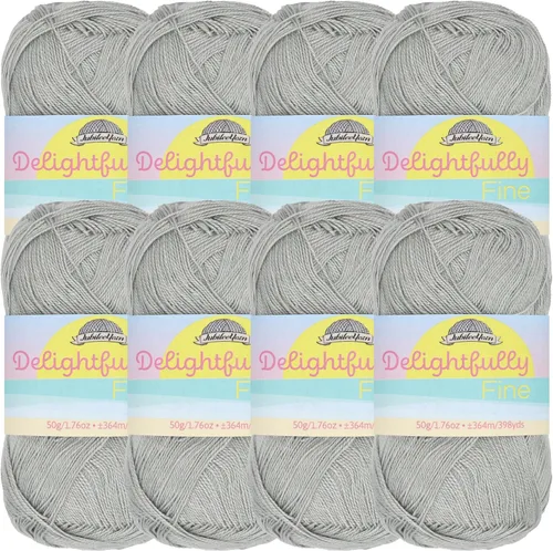 Miniatura 51 de JubileeYarn - Ovillo de hilo deliciosamente fino, 1.76 oz/madeja de rayón de bambú, color rosa polvo, 4 madejas