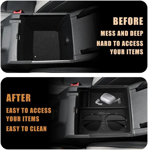 Miniatura 3 de TripleAliners Organizador de consola central Compatible con Ford Bronco 2021-2024 (No para Sport) Accesorios Bronco Caja de almacenamiento
