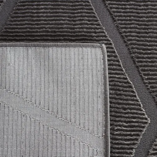 Miniatura 3 de SAFAVIEH - Alfombra de la colección Revive, diseño de enrejado, 1.60 m x 2.31 m, color carbón, no desprende pelusa y de fácil cuidado, ideal
