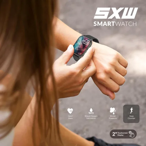 Miniatura 5 de Supersonic SC-181SW - Reloj inteligente con pantalla táctil de 2 pulgadas con monitor de frecuencia cardíaca, presión arterial, niveles de oxígeno