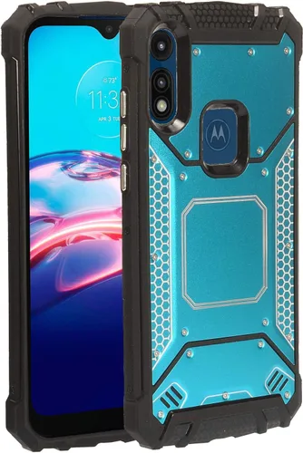 Miniatura 3 de Para Motorola Moto E (2020) XT2052 - Funda de aluminio de metal para teléfono - ZY1 Azul