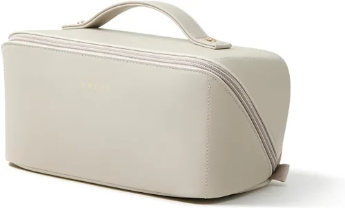Miniatura 67 de EACHY Bolsa de Maquillaje de Viaje, Bolsas de Cosméticos de Gran Capacidad para Mujeres, Bolsa Portátil Impermeable que se Abre Plana, Bolsa de Aseo