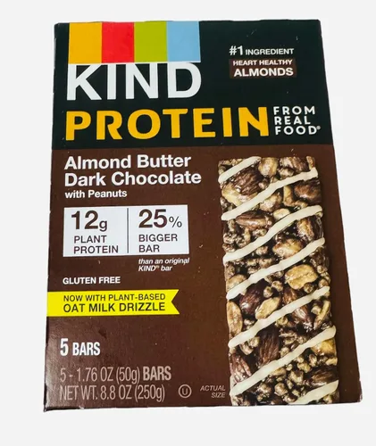 KIND Barras de proteínas, mantequilla de almendra y chocolate oscuro, 5 unidades