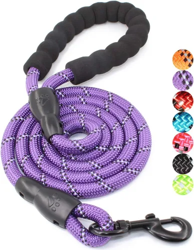 Miniatura 16 de BAAPET Correa para perro de 2/4/5/6 pies con cómodo mango acolchado e hilos altamente reflectantes para perros pequeños, medianos y grandes
