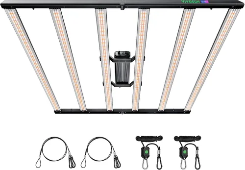 Miniatura 13 de Vivosun VSFL3000 Luz de Cultivo LED de Barra, Luz de Crecimiento para Plantas de 300W 4 Barras, Plegable y Regulable, Espectro Completo con Luz