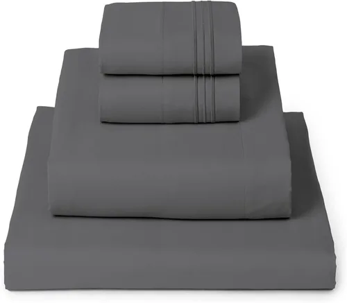 Miniatura 78 de Mellanni Juego de Sábanas Split King - Colección Icónica de 7 Piezas para Ropa de Cama, (Incluye 4 Fundas de Almohada), Bolsillo Profundo de 16 1394