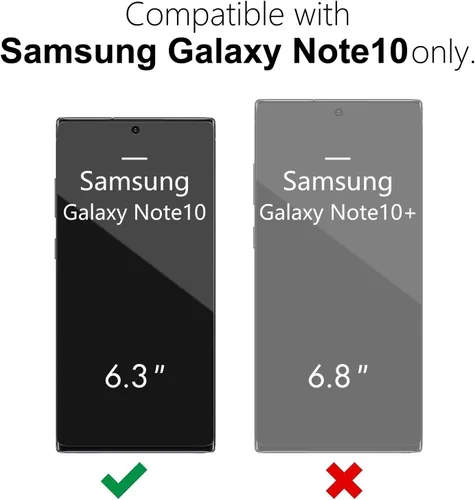 Miniatura 2 de oakxco Funda de silicona líquida para Samsung Galaxy Note 10, color sólido brillante fluorescente, bonita funda protectora delgada y suave de goma