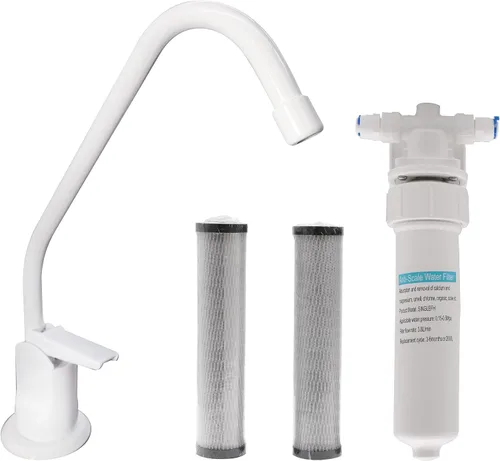 Miniatura 11 de Westbrass CO128-11 Kit de grifo dispensador de agua fría pura estilo Touch-Flo de 8 pulgadas con unidad de filtro en línea debajo del fregadero y 2