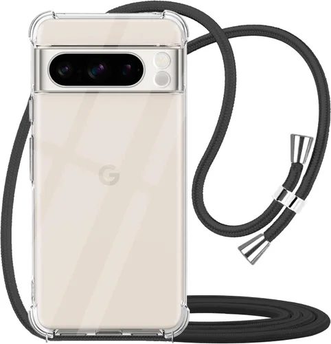 Miniatura 28 de para Google Pixel 6a Funda con Correa Ajustable para Cuello, Hombro y Cruzada Transparente Funda Móvil Duradera, Suave y delgada de Ajuste Perfecto